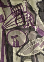 Acryl / Filzstift 70 x 100 cm	 2006